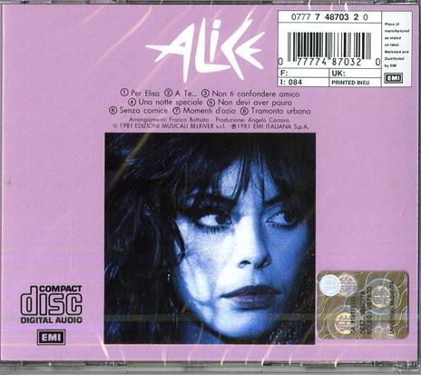 Alice - CD Audio di Alice - 2