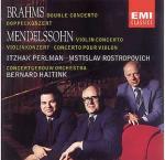 Doppio concerto / Concerto per violino - CD Audio di Johannes Brahms,Felix Mendelssohn-Bartholdy,Bernard Haitink,Itzhak Perlman,Mstislav Rostropovich,Royal Concertgebouw Orchestra