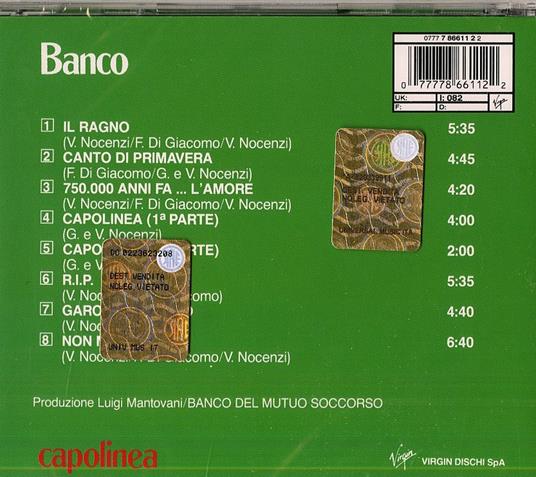 Capolinea - CD Audio di Banco del Mutuo Soccorso - 2