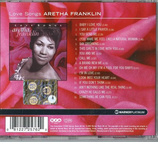 Love Songs - CD Audio di Aretha Franklin - 2