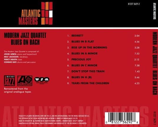 Blues on Bach (Digipack) - CD Audio di Modern Jazz Quartet - 2
