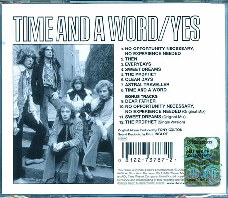 Time and a Word (Expanded & Remastered) - CD Audio di Yes - 2