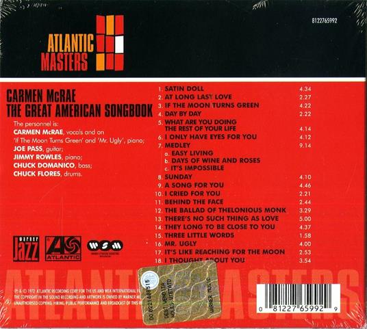 The Great American Songbook - CD Audio di Carmen McRae - 2
