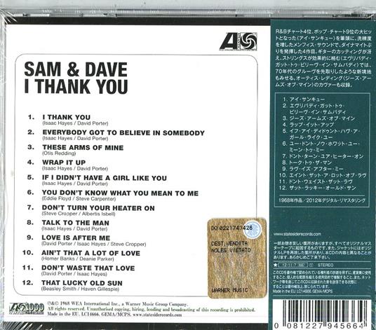 I Thank You - CD Audio di Sam & Dave - 2