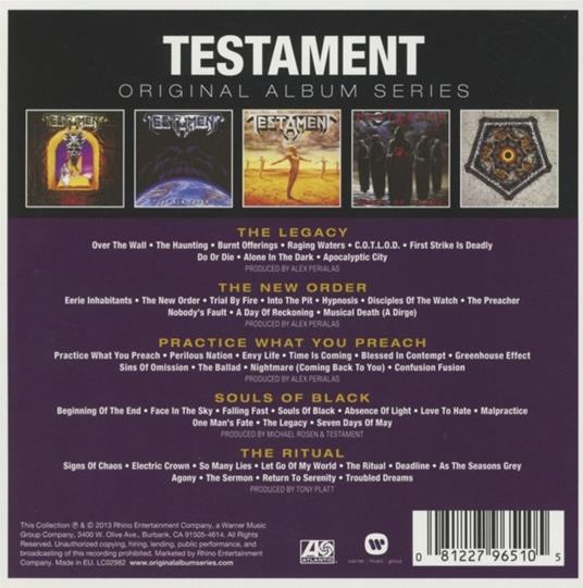 Original Album Series - CD Audio di Testament - 2