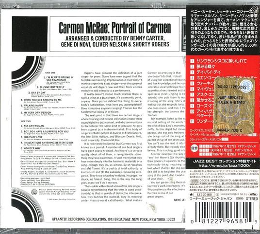 Portrait of Carmen (Japan 24 Bit) - CD Audio di Carmen McRae - 2