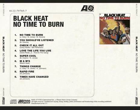 No Time to Burn (Japan Atlantic) - CD Audio di Black Heat - 2