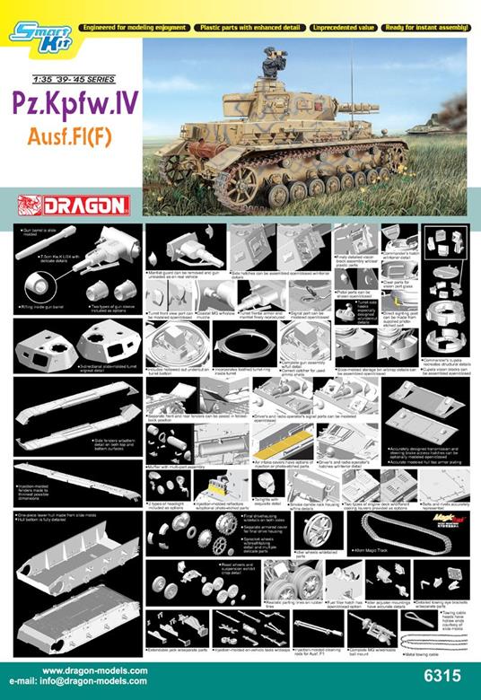 Dragon Models: 1/35 Pz.Kpfw.Iv Ausf.F1 (F) (7/22) *