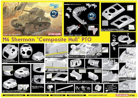 M4 Sherman Composite Hull Pto W/Magic Track Scala 1/35 (DR6740) - 2