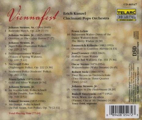 Viennafest - CD Audio di Johann Strauss,Franz Lehar,Joseph Lanner,Erich Kunzel,Cincinnati Pops Orchestra - 2