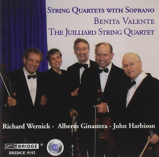 String Quartets With Sopr - CD Audio di Alberto Ginastera,Richard Wernick