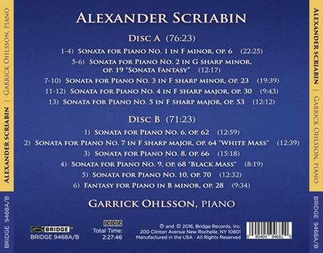Ten Piano Sonatas - CD Audio di Alexander Scriabin - 3