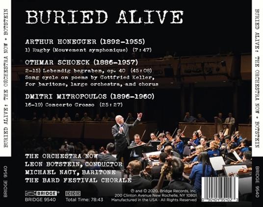 Buried Alive - CD Audio di Leon Botstein - 2