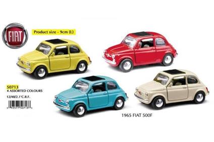 Newray 50713. Fiat 500F Scala 1:32 Die Cast Giallo