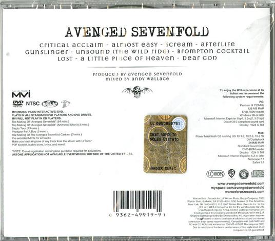Avenged Sevenfold - CD Audio + MVI DVD di Avenged Sevenfold - 2