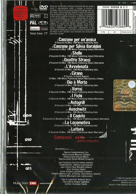 Francesco Guccini. Palasport, concerto e altre sciocchezze (DVD) - DVD di Francesco Guccini - 2
