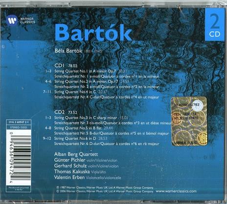 Quartetti per archi - CD Audio di Bela Bartok,Alban Berg Quartett - 2