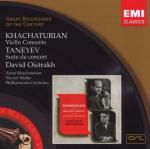 Concerto per violino / Suite da concerto per violino e orchestra - CD Audio di Aram Khachaturian,Sergej Taneyev,David Oistrakh,Nicolai Malko,Philharmonia Orchestra