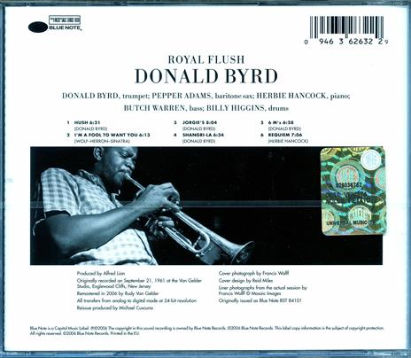 Royal Flush (Rudy Van Gelder) - CD Audio di Donald Byrd - 2