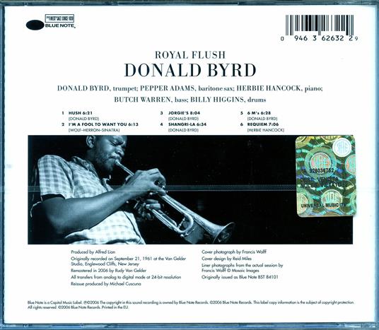 Royal Flush (Rudy Van Gelder) - CD Audio di Donald Byrd - 2