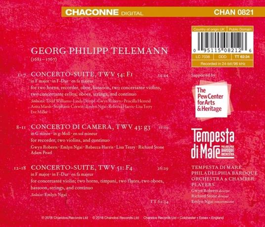 The Concerti-En-Suite - CD Audio di Georg Philipp Telemann - 2