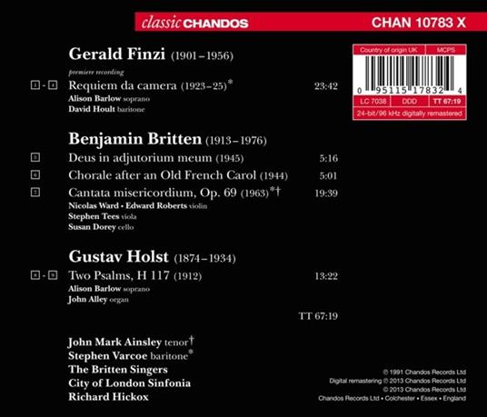 Deus In Adjutorium. Cantata Misericordium - CD Audio di Benjamin Britten - 2