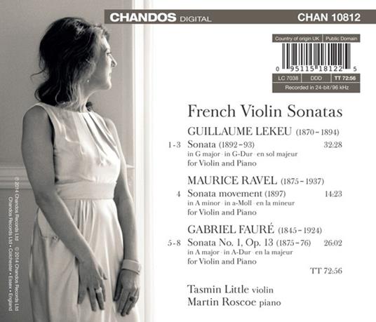 Opere per violino e pianoforte - CD Audio di Maurice Ravel,Gabriel Fauré,Guillaume Lekeu - 2