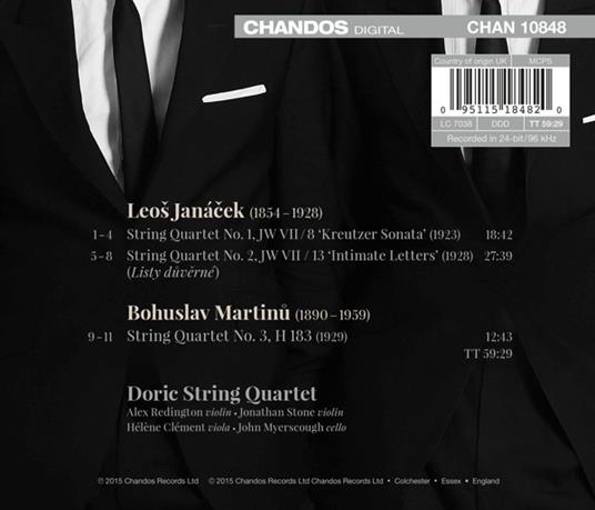 Quartetti per archi - CD Audio di Leos Janacek,Bohuslav Martinu - 2