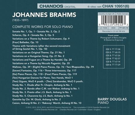 Musica per pianoforte completa - CD Audio di Johannes Brahms,Barry Douglas - 2