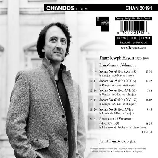 Piano Sonatas Vol. 10 - CD Audio di Franz Joseph Haydn,Jean-Efflam Bavouzet - 2