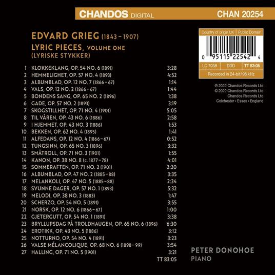 Lyric Pieces - CD Audio di Edvard Grieg,Peter Donohoe - 2