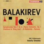 Sinfonie n.1, n.2 - Concerto per pianoforte n.1 - Ouvertures - CD Audio di Mily Balakirev,BBC Philharmonic Orchestra,Vassily Sinaisky