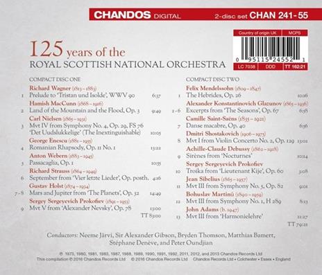 125 Years Of The RSNO - CD Audio di Royal Scottish National Orchestra - 2