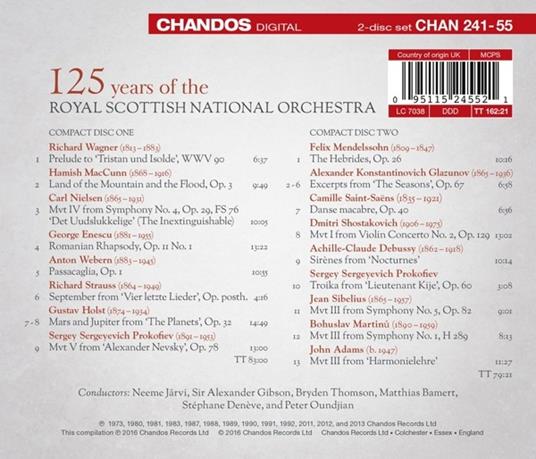 125 Years Of The RSNO - CD Audio di Royal Scottish National Orchestra - 2