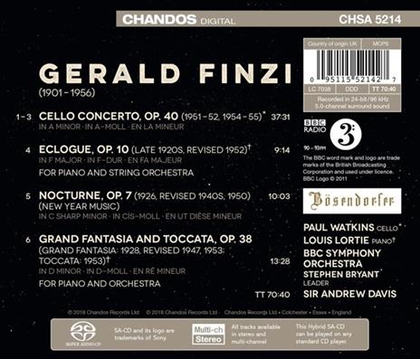 Musica Orchestrale (SACD Ibrido Multicanale) - SuperAudio CD ibrido di Andrew Davis,BBC Symphony Orchestra,Gerald Finzi - 2