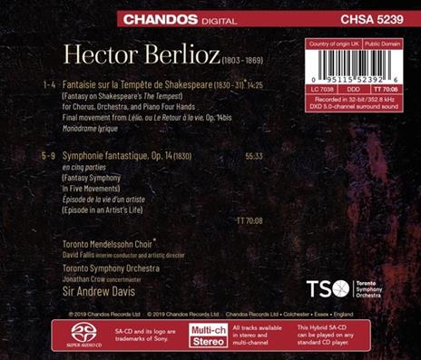 Sinfonia fantastica - SuperAudio CD ibrido di Hector Berlioz,Toronto Symphony Orchestra - 2