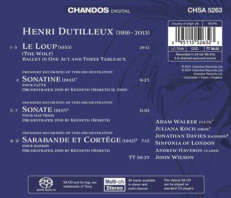 Le Loup - SuperAudio CD di Henri Dutilleux,John Wilson,Sinfonia of London - 2