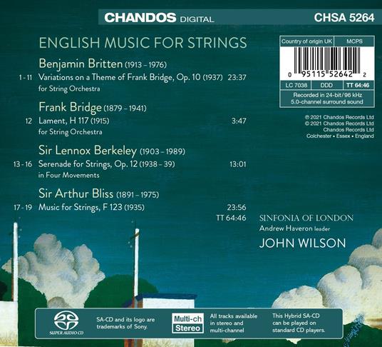 English Music for Strings - SuperAudio CD di John Wilson - 2