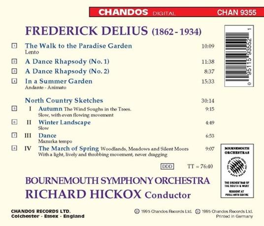The Walk to the Paradise Garden - CD Audio di Frederick Delius - 2