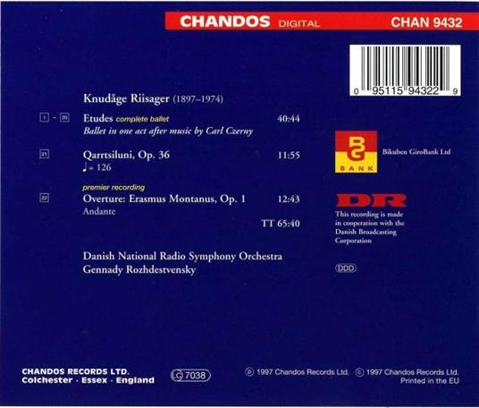 Studi - CD Audio di Knudage Riisager - 2