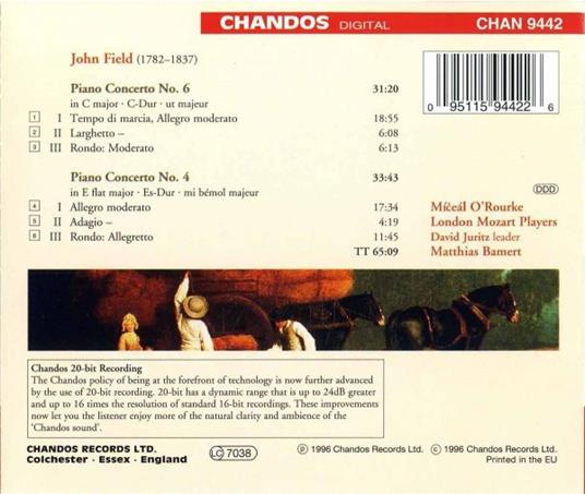 Concerti per pianoforte n.4 , n.6 - CD Audio di John Field - 2