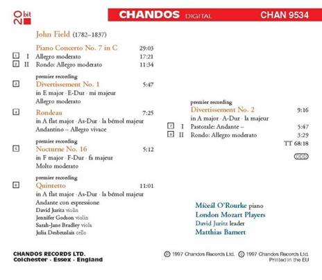Concerto per pianoforte n.7 - CD Audio di John Field - 2