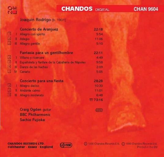 Concerto di Aranjuez - CD Audio di Joaquin Rodrigo - 2
