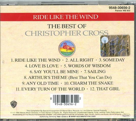 Ride Like the Wind. The Best of Christopher Cross - CD Audio di Christopher Cross - 2