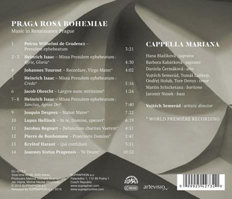 Praga Rosa Bohemiae - CD Audio di Cappella Mariana - 2