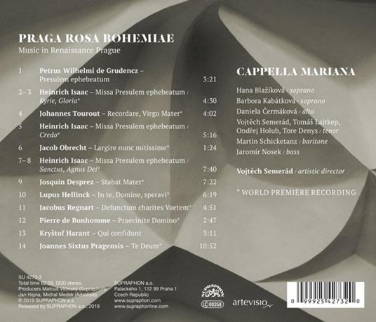 Praga Rosa Bohemiae - CD Audio di Cappella Mariana - 2