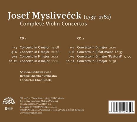 Complete Violin Concertos - CD Audio di Josef Myslivecek - 2