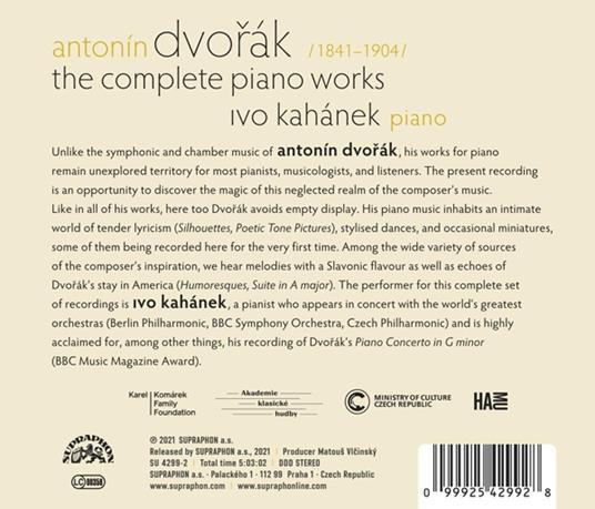 The Complete Piano Works - CD Audio di Antonin Dvorak,Ivo Kahanek - 2