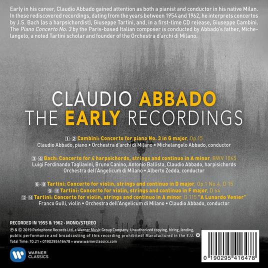 The Early Recordings - CD Audio di Claudio Abbado - 2