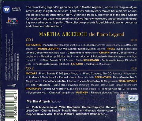 Martha Argerich. The Piano Legend - CD Audio di Martha Argerich - 2